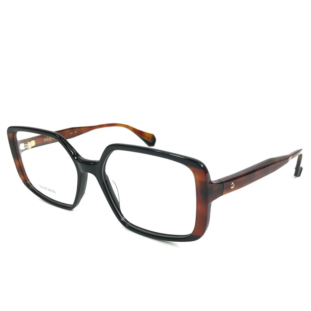 Gigi Studios Eyeglasses Frames EVELINA GS1010/01O Black Brown Full Rim 54-16-140